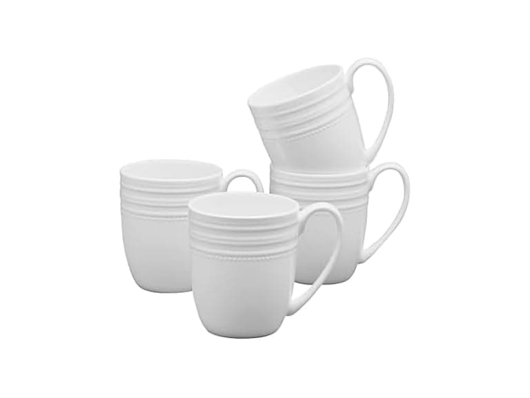 Mikasa Kamryn Bone China Lightweight Set of 4 Mugs, 13.5 Ounce - Image 1