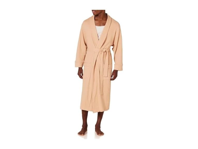 Amazon Essentials Mens Lt Cotton Waffle Bathrobe - Image 1