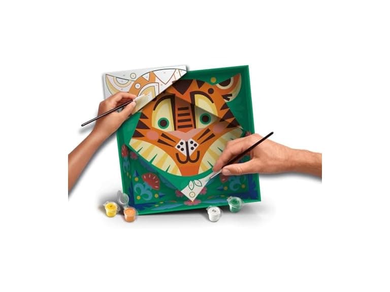 Ravensburger CreArt Do It Together: Tiger Paint‑by‑Number Kit - Image 1
