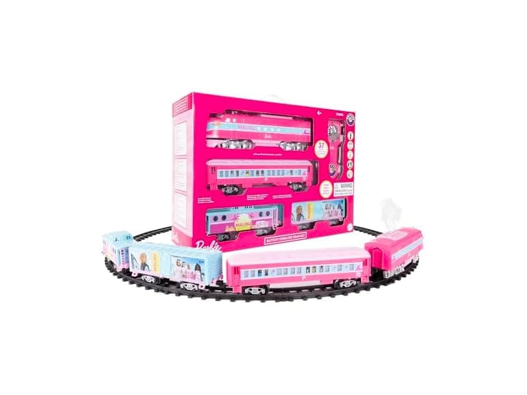 Mattel Barbie Battery Gauge Toy Train Set with Remote - Image 1
