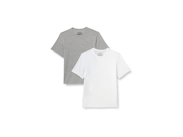 Amazon Essentials Mens SS Modal Crew Undershirt 2Pk - Image 1