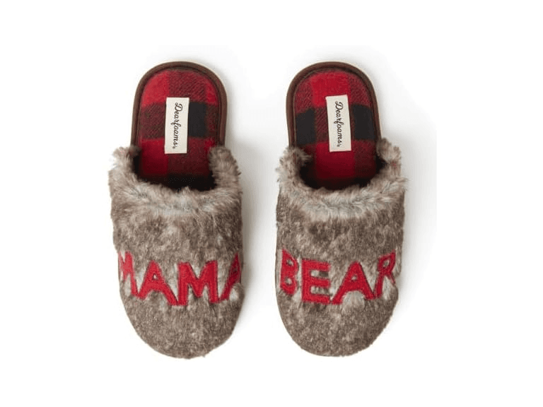 Dearfoams Women's Mama Bear Slippers- Brown Frost - Image 1