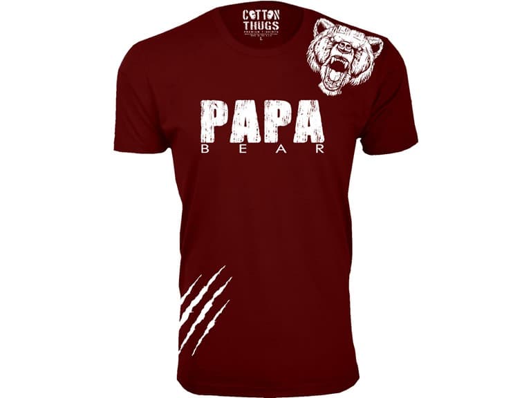 Papa Bear Scratch Father Day T-Shirt - Image 1