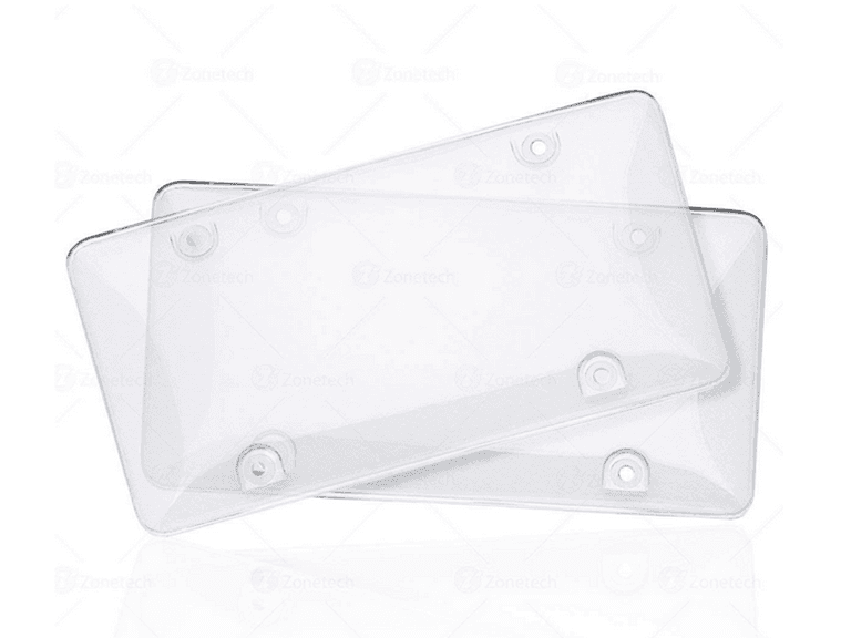 Zone Tech Clear Unbreakable License Shield - 2pk - Image 1