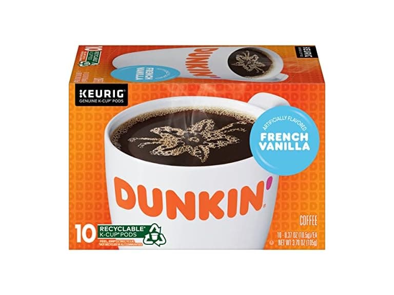 Dunkin' French Vanilla Flavored Coffee 10Ct - Image 1