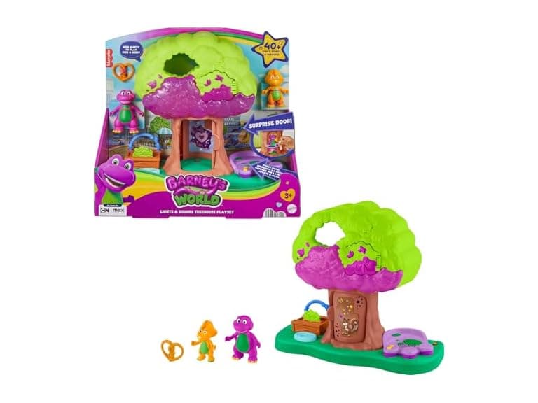 Barney World Preschool Toy Lights & Sounds Treehouse - Image 1