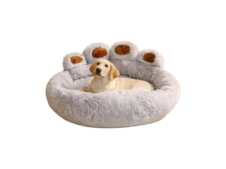 MUSM Fluffy Plush Dog Bed - Image 1