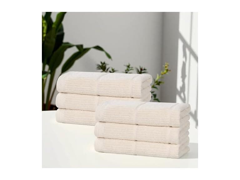 Superior 6PC Ultra Soft Quick Dry Hand Towels - Image 1