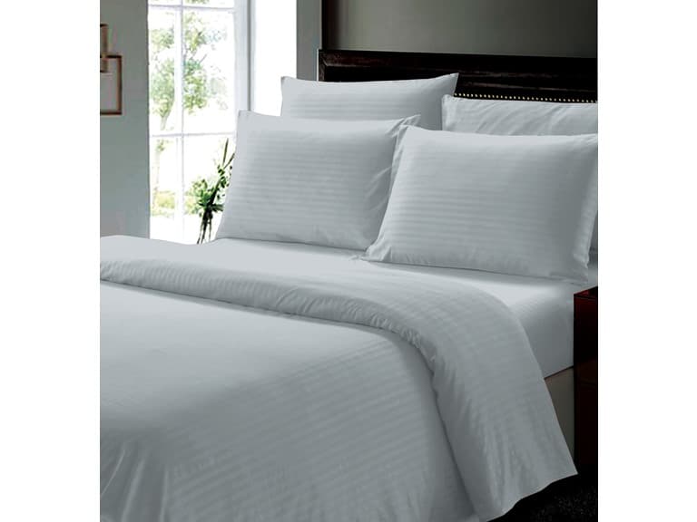 6-Piece Dobby Stripe Queen Sheet Set - Image 1