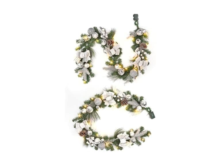 Garvee 6 ft Pre Lit Christmas Garland for Mantle - Image 1