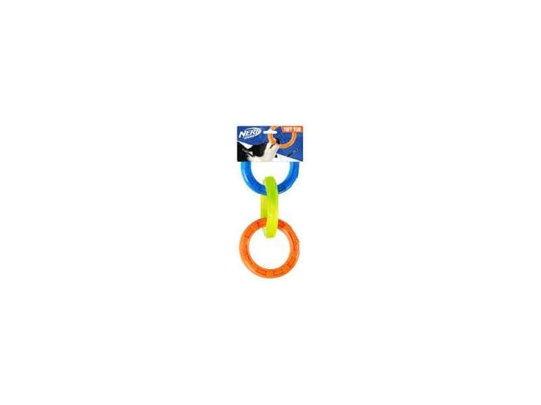 Nerf Nerf Dog 10.5in TPR 3 Ring Tug - - Image 1