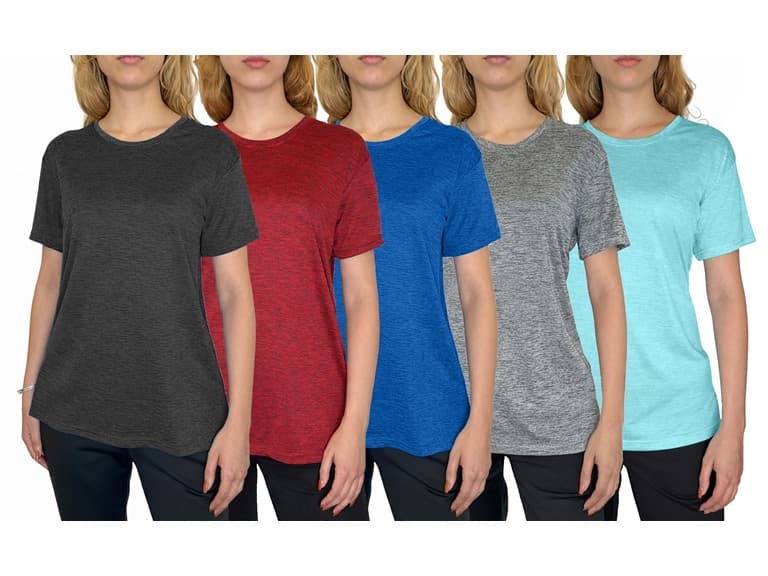 5Pk Womens Loose Fit S/S Active Tee - Image 1