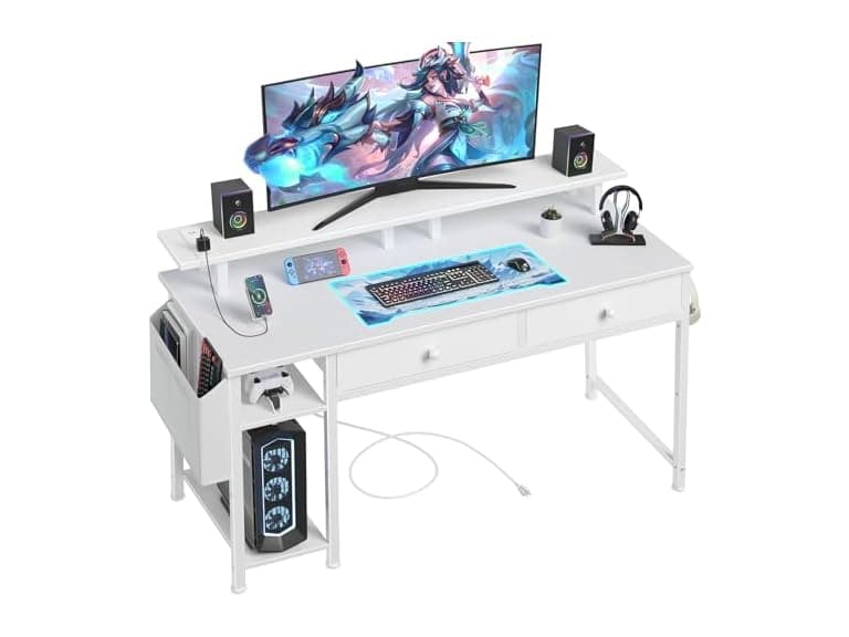 White Computer Desk - Image 1