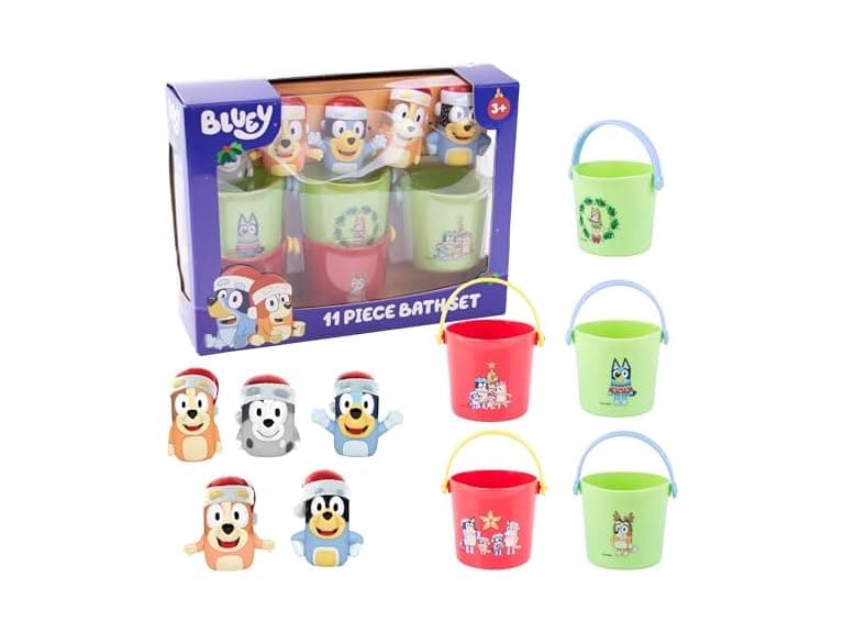 11pc Bluey Holiday Bath Toys - Image 1