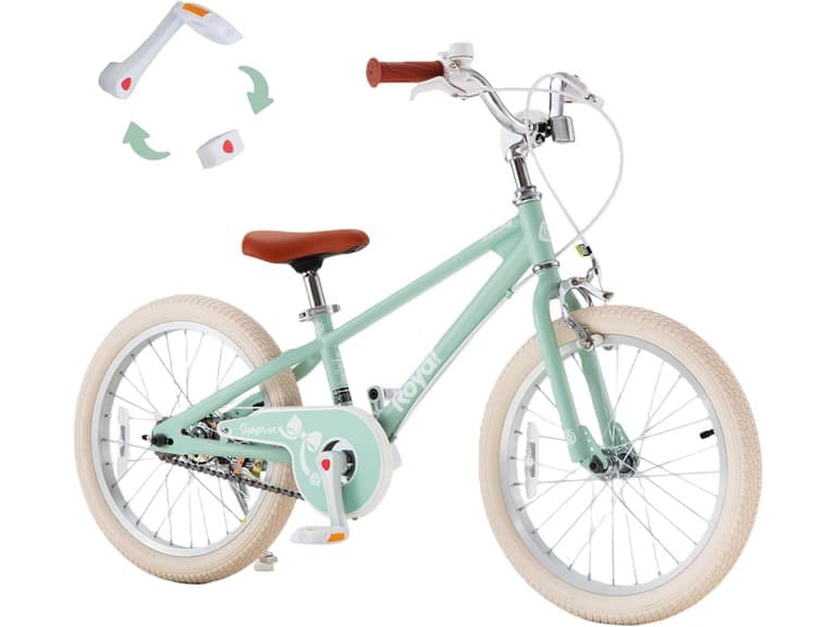 RoyalBaby EZ Kids Bike,18 Inch Convertible Balance to Pedal Bike - Image 1