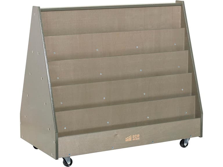 ECR4Kids Double-Sided Mobile Book Display Grey - Image 1
