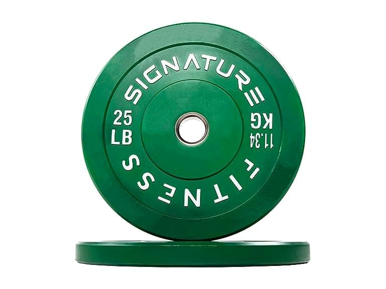 Signature Fitness Fitvids Weight Plates, 25lbs, Pair - Image 1