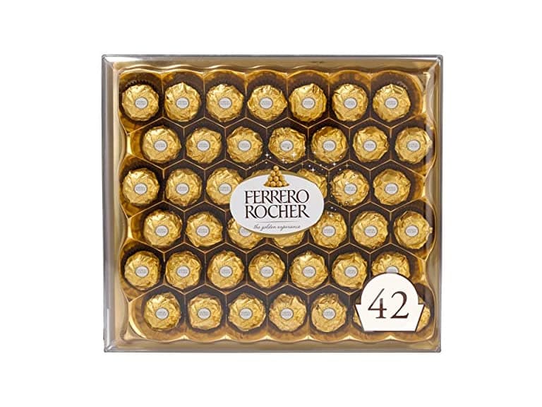 Ferrero Rocher Hazelnut Milk Chocolate, 42 Count - Image 1