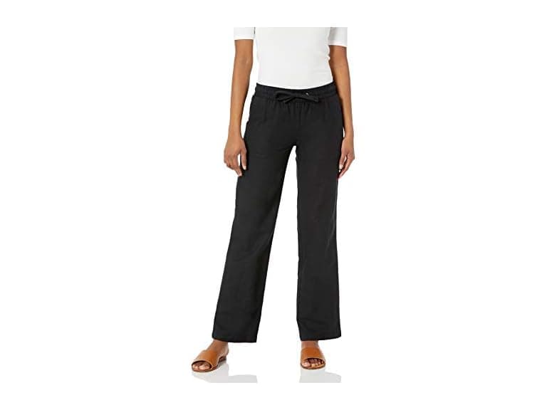 Amazon Essentials Women Pull On Linen Blend Wide Leg Pant - Image 1