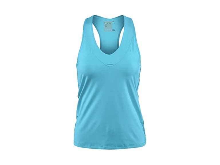 Lucky In Love Women (S) V-Neck Tank Built Bra - Image 1