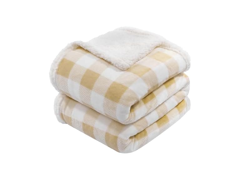 BEAUTEX Sherpa Fleece Blanket Twin Size - Image 1
