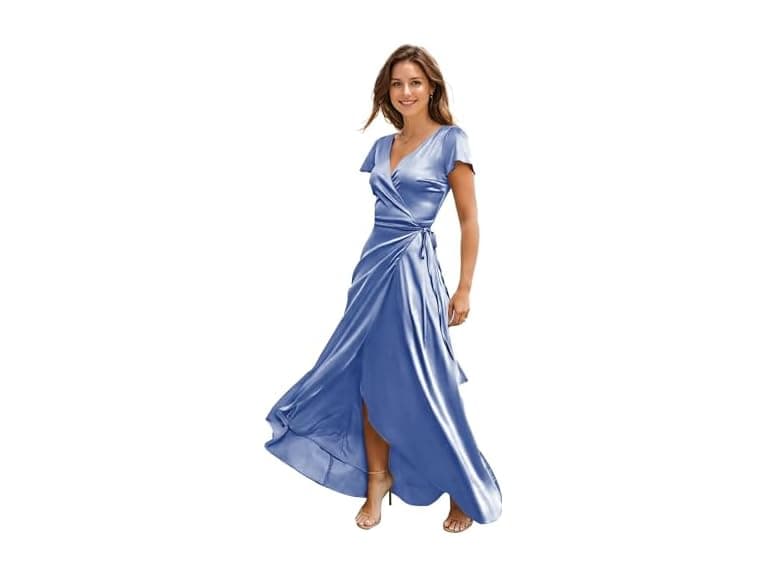 GATMAHE Dusty Blue Bridesmaid Dresses - Image 1