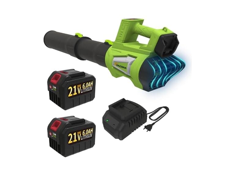 Green 21v Cordless Leaf Blower  - Image 1