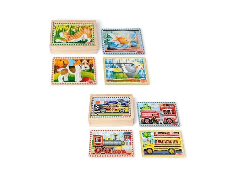 Melissa & Doug Wooden Puzzles 2pk - Image 1