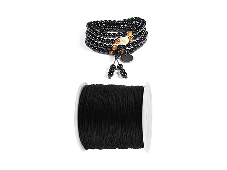 Nylon Chinese Knot Cord 100M x 0.8mm Black - Image 1
