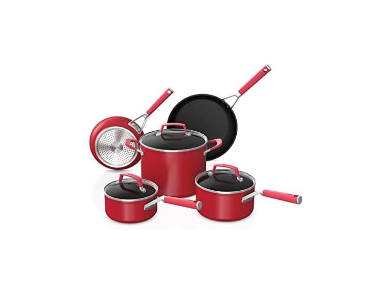 Ninja Foodi NeverStick Vivid 8pc Set Crimson Red - Image 1