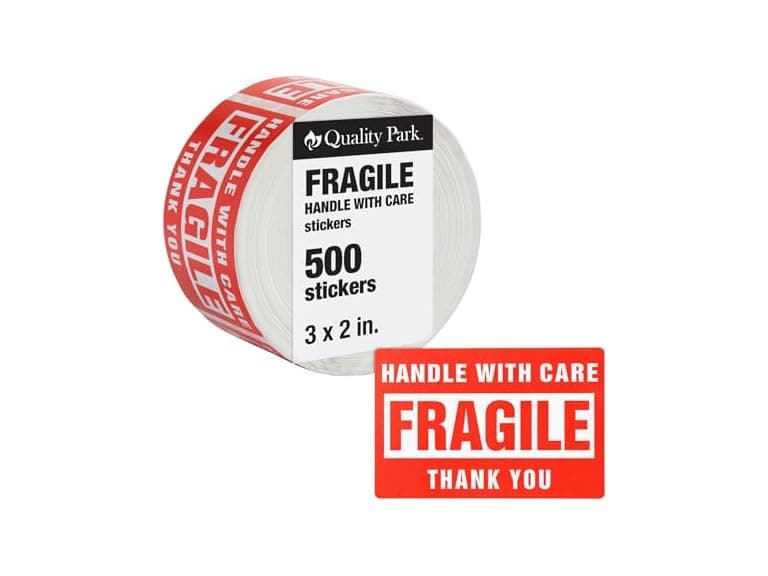 Quality Park Fragile Stickers 500/Roll - Image 1