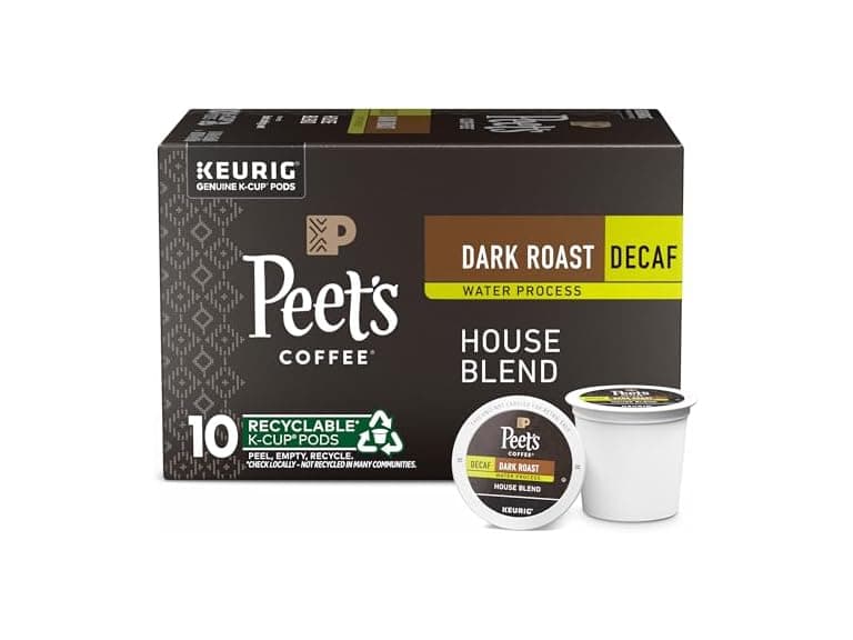 Peet's Coffee, Dark Roast Decaf Coffee K-Cups - Image 1