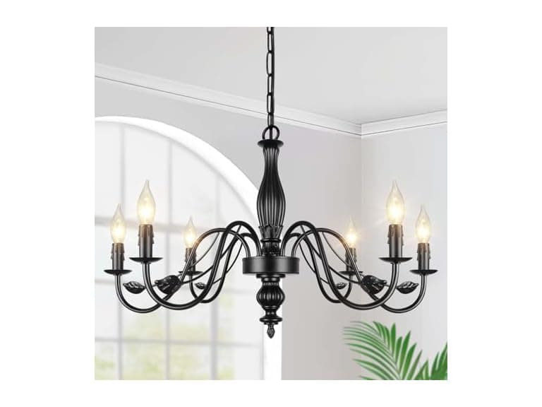 VerRon 29" Black Chandelier for Dining Room - Image 1