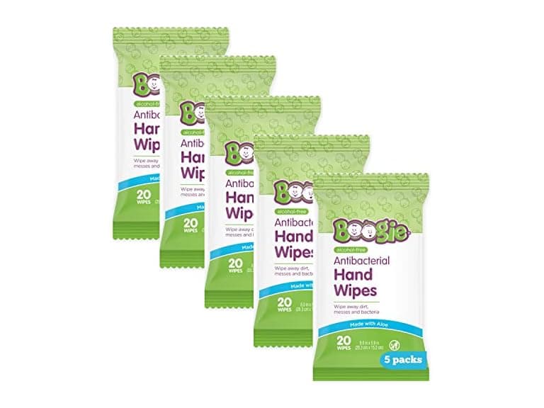 Boogie Antibacterial Hand Wipes 100ct 5pk - Image 1