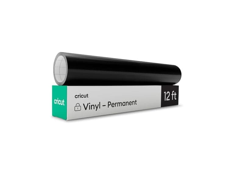 Cricut Premium Permanent Vinyl, 12ft - Black 3Pk - Image 1