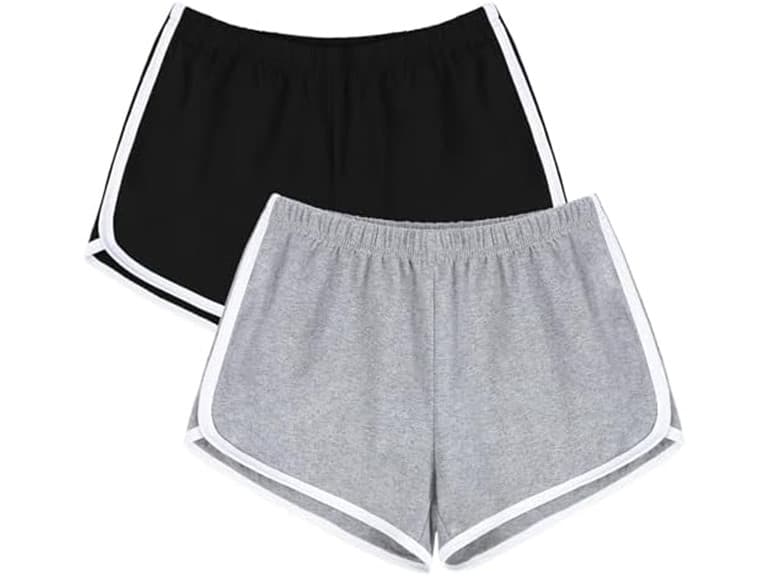 2 Pack Women's Cotton Gym Shorts - Image 1