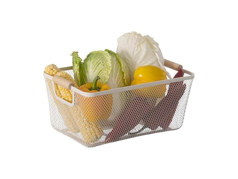Basicwise Mesh Basket w/Handle Large - Image 1
