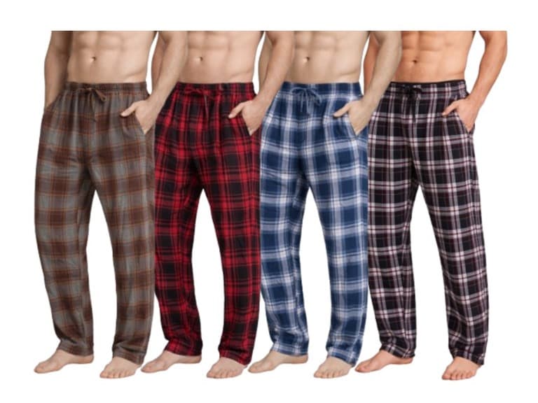 (4PK) Men's Cotton Flannel Pajama Pants - Image 1