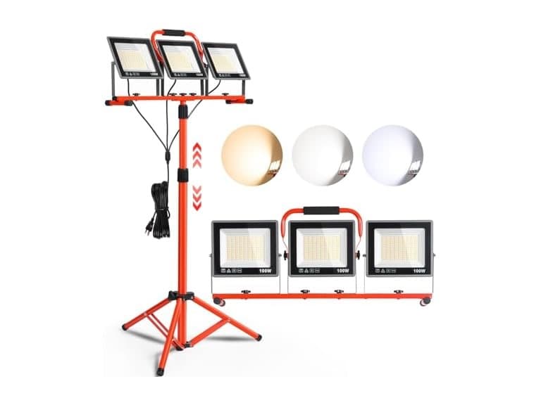 GoBright 31000LM 3 Head Work Light Red