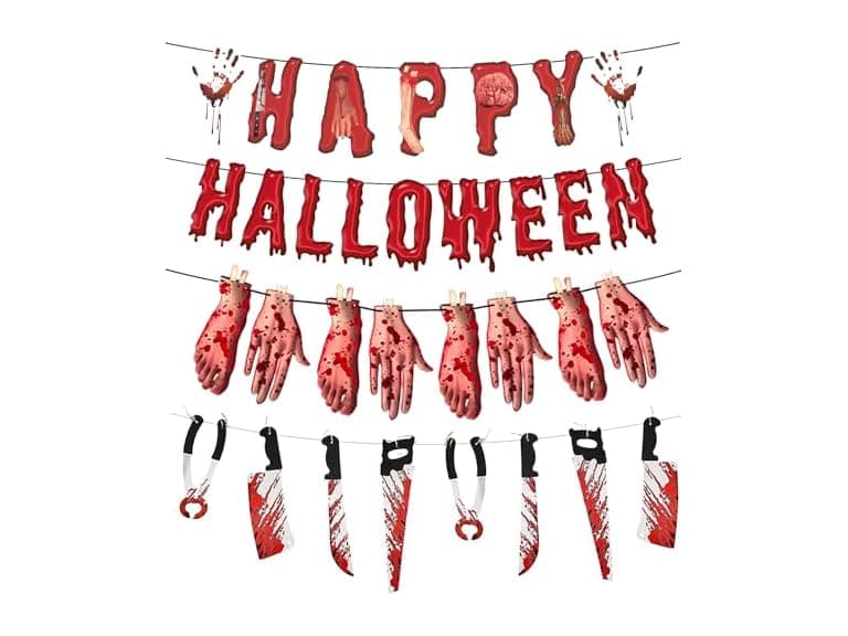 Scary Halloween Decorations Bloody Garland - Image 1