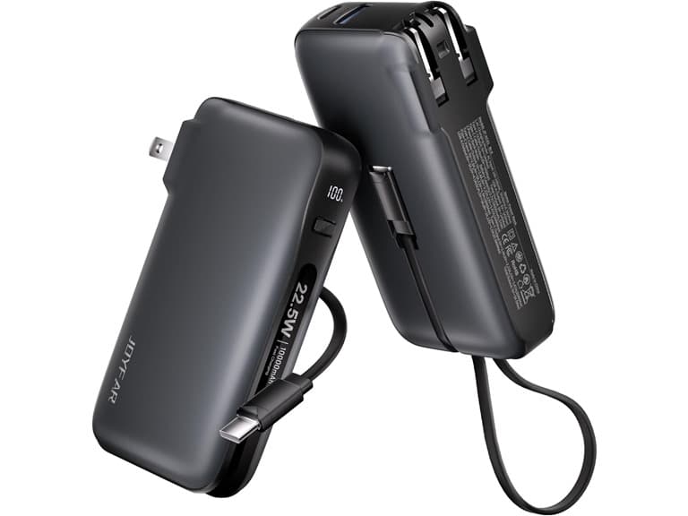 (Value Packs) Joyfar 10,000mAh USB-C Powerbank with Cable & Plug - Image 1