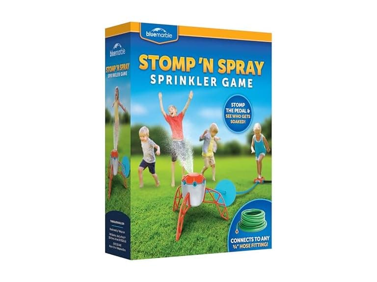 Blue Marble Stomp 'N Spray Outdoor Sprinkler Game - Image 1