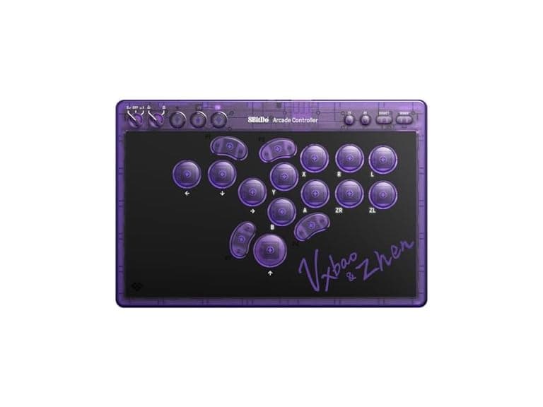 8BitDo All-Button Arcade Purple Signature Edition Controller - Image 1