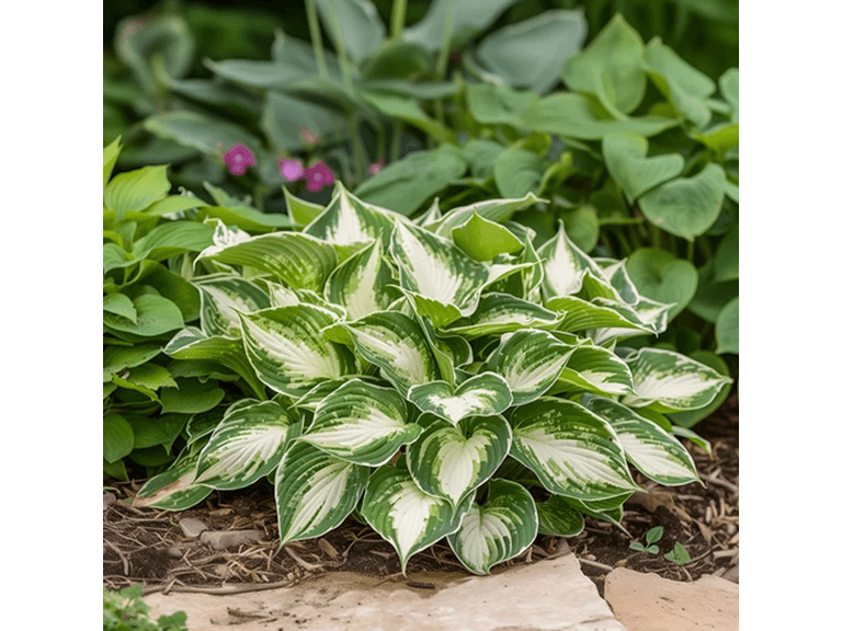 Touch Of ECO Fire & Ice Hosta - 3 Bare Roots - Image 1
