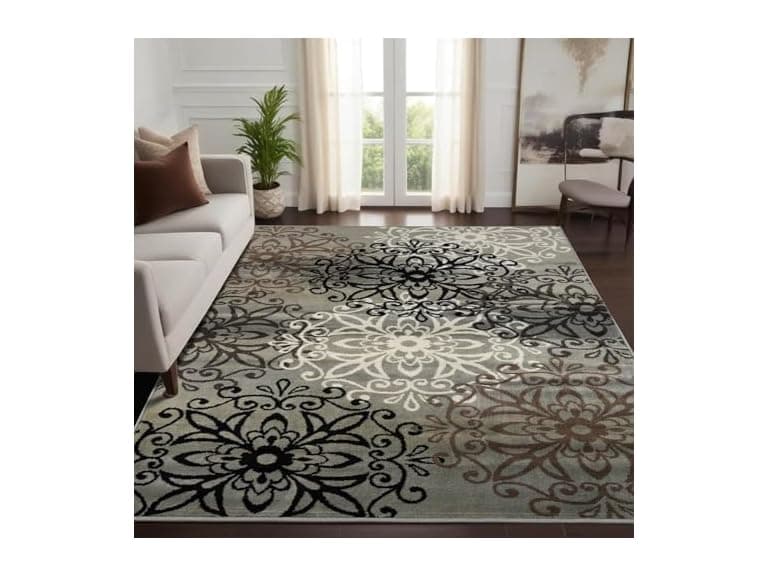 Superior Indoor Area Rug, Jute Backing 8' x 10', Blue - Image 1