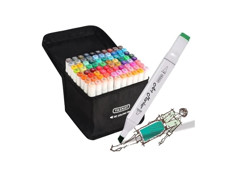 YASNAY Alcohol Markers 80 Colors - Image 1