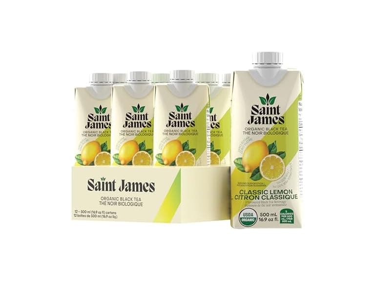 12Pk Saint James Organic Black Tea, Classic Lemon - Image 1