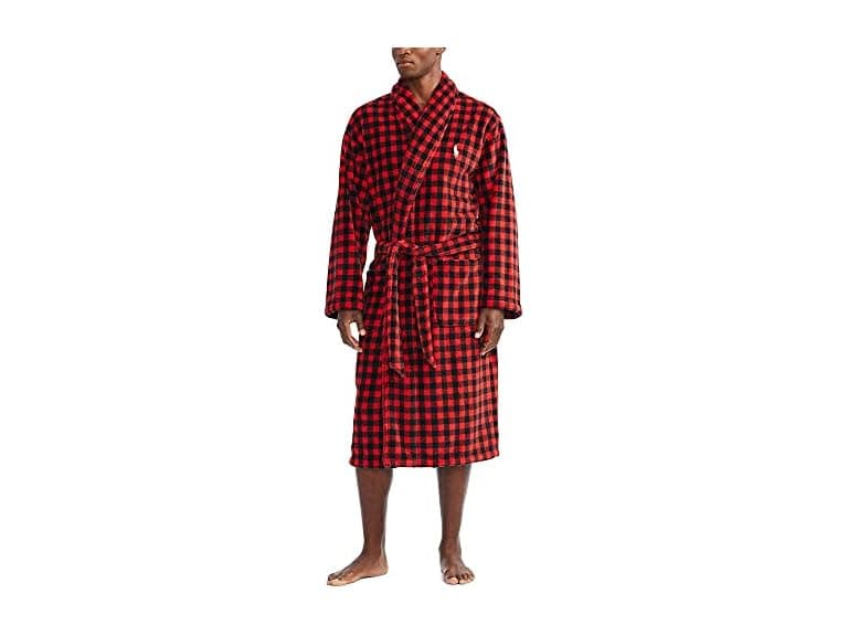 Polo Ralph Lauren Men Microfiber Plush Long Robe - Image 1