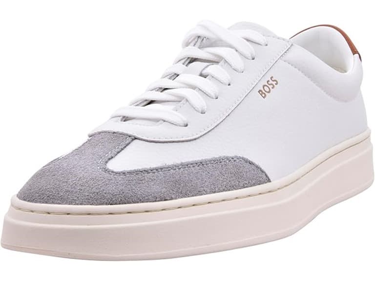 BOSS Men's Kieran Smooth Leather Tennis Sneaker - Image 1