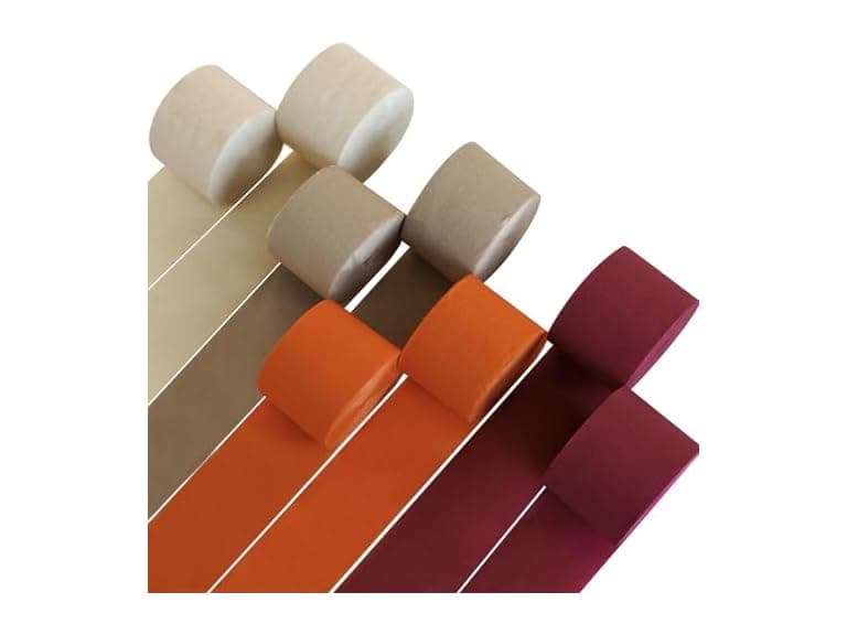 PartyWoo Orange Boho Crepe Paper Streamers - Image 1